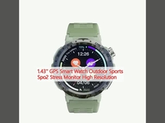 1.43' GPS Smart Watch Deportes al aire libre Spo2 Monitor de estrés de alta resolución
