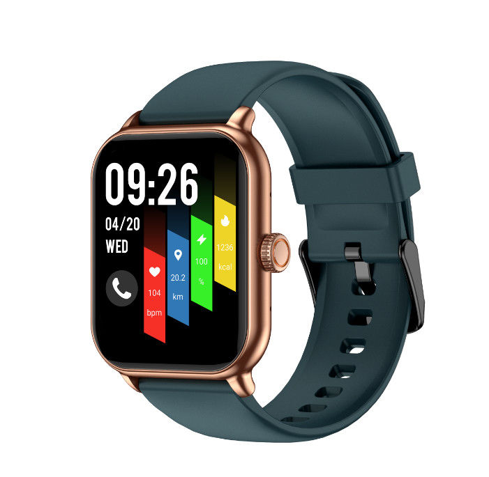 Stress Monitor 1.83'' High Definition Smart Watch Silicone Strap 22mm For Men